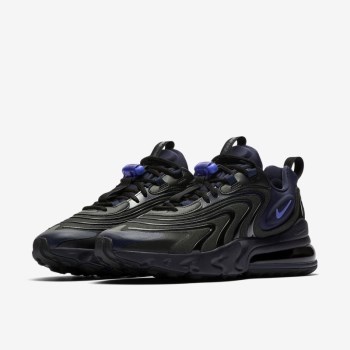 Nike Air Max 270 React ENG - Férfi Utcai Cipő - Fekete/Obszidián/Kék